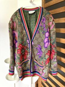 20ss gucci フローラ　カーディガン　花柄　gg柄　ロゴ　グッチ　ロゴ