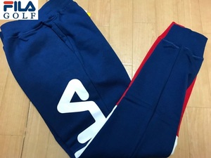 ・スピード発送 FILA GOLF(フィラゴルフ) 秋冬 保温 裏起毛スウェットパンツ 789-363(ネイビー)８８－９４