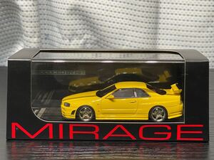 HPI/MIRAGE/1/43/Nismo R34 GT-R S-tune(Lightning Yellow)/Skyline GT-R/日産 スカイライン/ミニカー/