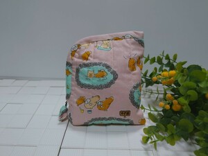 ★★★　ハンドメイド　Ｌ型ポーチ【カピパラ温泉】★★★