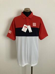 【UNIQLO】ポロシャツ XL 錦織圭 2015 全仏オープン 高機能 ① DRY-EX素材 普段着 テニスなど 未使用 販売終了品 送料無料