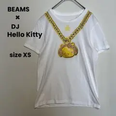 BEAMS DJ Hello Kitty プリントTシャツ コラボT 白 XS