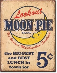 ブリキ看板 Moon Pie - Best lunch 1801 ティンサインプレート ティンサインボード アメリカ雑貨 アメリカン雑貨