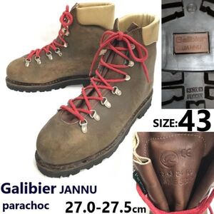 80s-90s?/フランス製★Galibier/JANNU/parachoc★重登山靴/本革トレッキング/マウンテンブーツ【43/27.0程度/茶】Paraboot/Shoes◆pZ-212