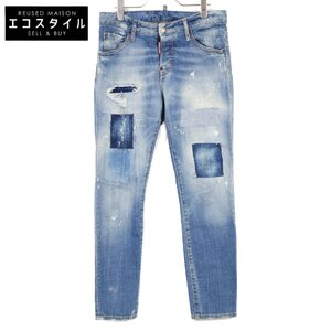 国内正規/21年 DSQUARED2 ディースクエアード S75LB0547 Cool Girl Jean クール ガール ボタンフライ デニムパンツ36 ブルー レディース