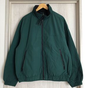 (k) 90s 90年代 Eddie Bauer エディーバウアー ウォームアップ 白タグ ナイロン フリース ジャケット アウトドア グリーン サイズM 