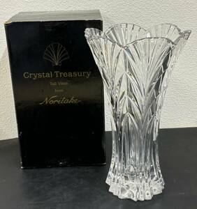 ◆Noritake ノリタケ◆Crystal Treasury Collecrion◆花瓶 花器 フラワーベース◆クリスタル◆インテリア◆オブジェ◆箱★2701管理番号