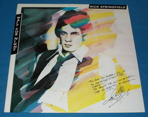 ☆LP★80s名盤!●RICK SPRINGFIELD/リック・スプリングフィールド「Wait For Night/ウェイト・フォー・ナイト」●