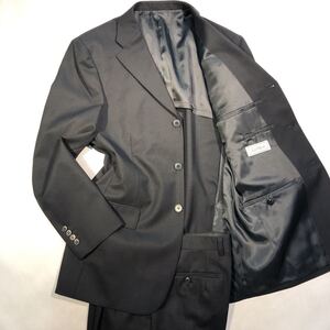 新品【サイズYA6 L★人気 礼服】3Bシングルスーツ ブラックフォーマル 背抜き/サイドベンツ 78cm/2タック 背広 メンズリクルートスーツ