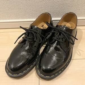 【美品】Dr.Martens ドクターマーチン 3ホール エナメル パテントレザー UK4 美品 10084 