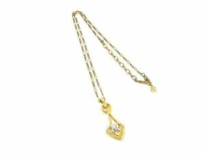 ■美品■ NINA RICCI ニナリッチ ラインストーン ネックレス ペンダント アクセサリー レディース ゴールド系 DE4093