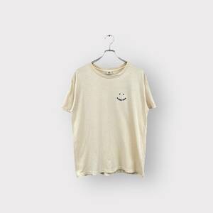 デザインGOOD 日本製 Paul Smith ポールスミス Tシャツ プリント イエロー系 ボタンダウン メンズ サイズ M ネ 衣B