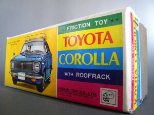 当時物 ★★初代 カローラ 日本製 ATC アサヒ玩具 !! 良好 TOYOTA COROLLA 旧車 プラ/ブリキ製 トヨペット 名車★★未使用デッドストック品