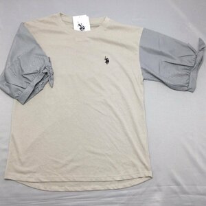 【送料無料】【新品】US.POLO.ASSN レディース半袖Ｔシャツ　　　M　　 ベージュ★22235