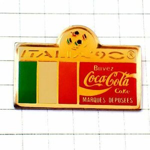 ピンバッジ・アイルランド国旗イタリア大会サッカーワールドカップ1990年コカコーラ◆フランス限定ピンズ