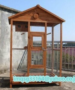 新品！鳥用品 大型飼育ケージ 網目の間隔 逃げ出防止 鳥小屋 木製鳥かご 多機能 整理しやすい 快適な空間 屋外用 056