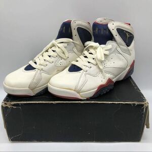 【24.5cm】1992s Dead Stock Vintage NIKE AIR JORDAN 7 OLYMPIC 92年製 ヴィンテージ ナイキ エアジョーダン オリンピック 未使用 0006