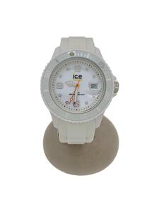 ice watch◆アイスウォッチ/クォーツ腕時計/アナログ/ラバー/WHT/WHT/SI.WE.U.S.09