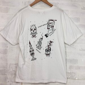 WEIRDO ウィアード WRD-15-SS-39 SKULL TATTOO 半袖 Tシャツ SIZE: L ホワイト MH632024100509