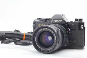 やや使用感あり★ キャノン Canon AE-1 ブラック NewFD 35-70mm F4 ズームレンズ 35mm フィルムカメラ SLR 完動品