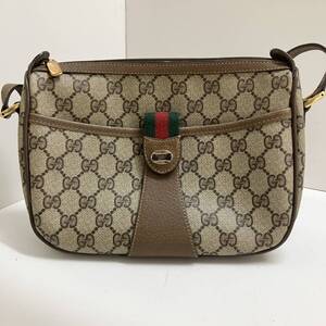 ◆ 【ジャンク品】 GUCCI グッチ ショルダーバッグ オールドグッチ シェリーライン レザー 89.02.032 イタリア製 レディース 0.35kg