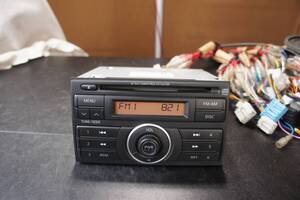 動作OK C11 SC11 ティーダ PY46D オーディオ ヘッドユニット CD FM AM パナソニック 28185-1JY0A CQ-JN8707AD 日産 純正 @9648s