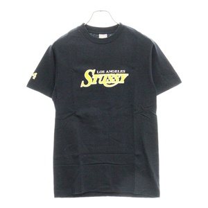 STUSSY ステューシー 00s レイカーズ オマージュ 半袖 ロゴプリント Tシャツ ブラック