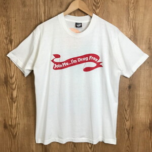 USA製 90s Red Ribbon Ride フェス メッセージ 両面 プリント 半袖 Tシャツ サイズ メンズ L 90年代 古着 s24083172