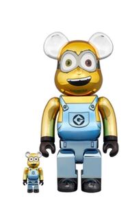 BE@ RBRICK ベアブリック ミニオンズ　MINIONS - BOB Chrome Ver. 100％ & 400％