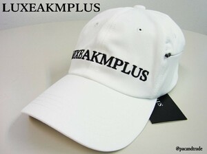 LEON掲載品★LUXEAKMPLUS リュクスエイケイエムプラス★ロゴベーシックキャップ【laz-22004】ホワイト白【本物保証】 LUXE AKM PLUS