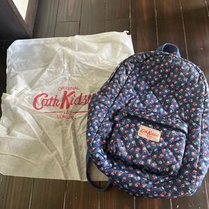 キャスキッドソン★Cath Kidston★リュック★リュックサック★中古★花柄★ネイビー★紺色