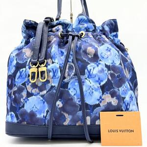 鑑定書付き／美品☆LOUIS VUITTON ルイヴィトン ノエフルMM 2way ショルダーバッグ フラワー 総柄 花柄 ハンドバッグ レザー ナイロン