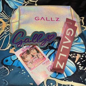 GALLZ／フラッシュ映えグロス 01 姫PINK &ポーチとステッカーセット