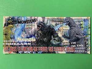 ゴジラ GODZILLA　アメリカ 2ドル札 バンクシー $2 激レア レンシー ゴジラ-1.0 KING OF THE MONTESTERS!