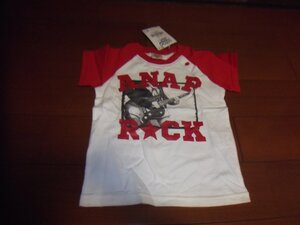 新品　ANAP アナップ　半袖　Ｔシャツ　サイズ90　ロック 　ギター　赤　 肩ぼたん有　クリックポスト発送可　切手可