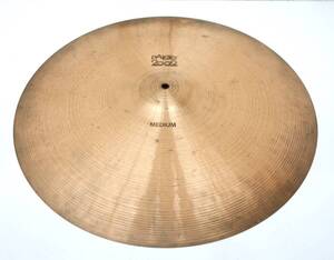 レトロミュージック　当時物＊PAISTE パイステ PAiSTe 2002 黒ロゴ＊MEDIUM ミディアム　20inc シンバル＊NO.802051＊ロングセラー　定番