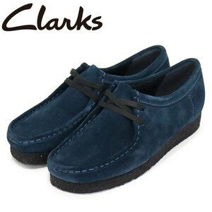 Clarks (クラークス) 26173243 Wallabee ワラビー レディースシューズ Deep Blue Suede CL102 UK4-約23.0cm