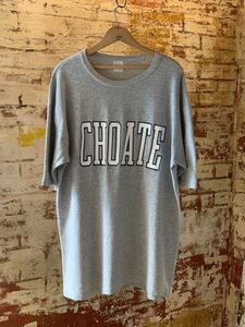 ~80s mvp PRINTED Tee CHOATE ヴィンテージ ビンテージ プリントTシャツ カレッジTシャツ アメトラ トラッド TRAD 70s グレー杢 送料無料