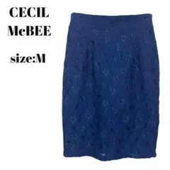 CECIL McBEE セシル マクビー　スカート　レース　ひざ丈　おしゃれ　Ｍ