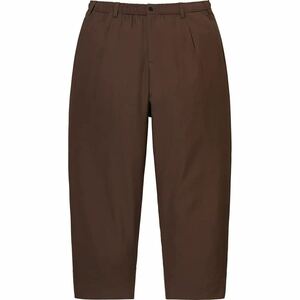 送料無料 34 ブラウン Supreme Pleated Trouser Brown シュプリーム プリーツ トラウザー スラックス パンツ 茶色 22SS 新品未使用 L