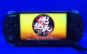 動作確認済 PSP 3000 ピアノブラック 本体 SONY プレイステーション・ポータブル レトロ PlayStation Portable 現状品