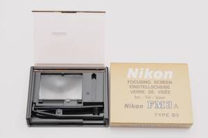 【美品】 Nikon Focusing Screen Type B3 For FM3A FE2 New FM2 #2336476