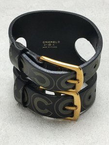 CHANEL◆ブレスレット/-/BLK/レディース