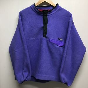 【patagonia パタゴニア】90s シンチラスナップT フリース ジャマイカ製 L パープル ポリエステル 2408oki M