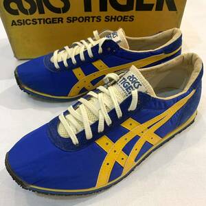 デッドストック ！ アシックス タイガー マラソン 80 ASICS TIGER 日本製 ビンテージ 25.0㎝ 80s 青黄 JAPAN DEAD