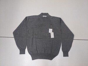 15．未使用 カシミヤ100% タグ付き nice one 大丸 タグ付き モックネック ニット セーター Cashmere カシミア レディースL グレー x406