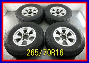 ■中古タイヤホイール■　16インチ 7J +26 6H 139.7 GOODYEAR ICENAVI SUV 265/70R16 112Q パジェロ 4WD 冬 ST バリ溝 激安 送料無料 J58