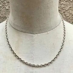 SILVER925 OVAL CHAIN NECKLACE/シルバー/ネックレス