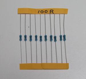 金属皮膜抵抗 100Ω 1/4W 10本セット