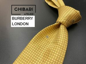 【美品】BURBERRY LONDON　バーバリーロンドン　ロゴ＆チェック柄　ネクタイ　3本以上送料無料　ブラウン系　0805021